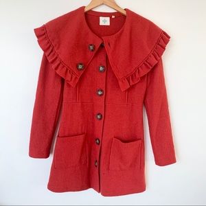 Anthropologie HWR burnt orange Coat